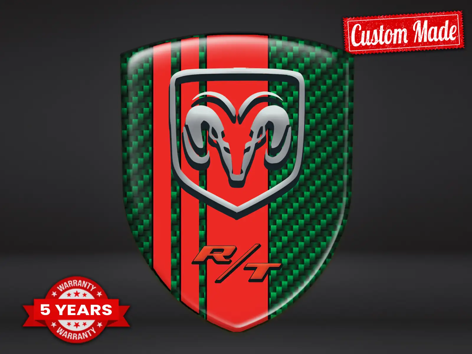 Dodge Badge Resina Premium Design Etichette Veicolo